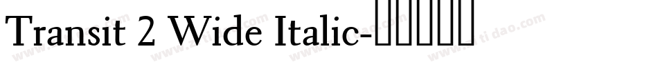 Transit 2 Wide Italic字体转换